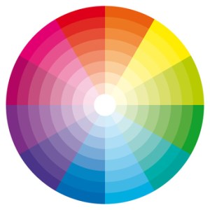 Color wheel illustration. cercle chromatique